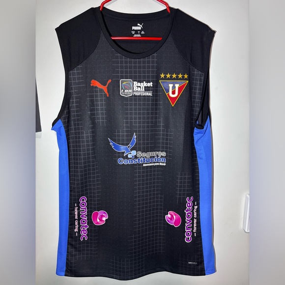 NWT Ecuador Authentic Liga de quito jersey basketball Black 2024 PUMA LARGE - Picture 1 of 3